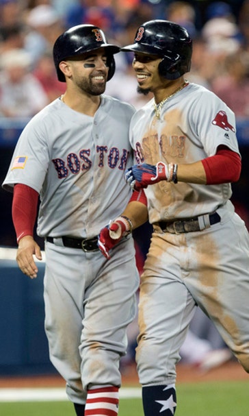Betts has 8 RBIs, Red Sox rout Jays 15-1 to complete sweep (Jul 02, 2017)